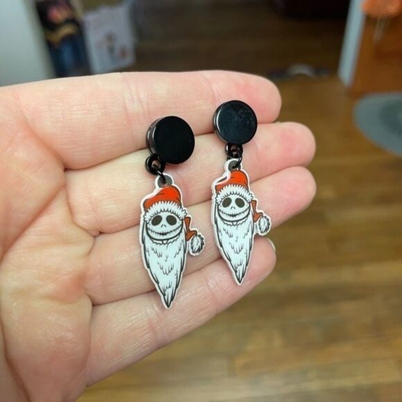 Jack Skellington Christmas earrings​ - Picture 2 of 4